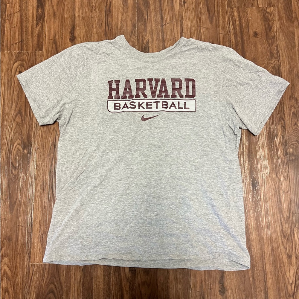 Men’s Nike Harvard Basketball Heather Grey College Shortsleeve Tshirt XL